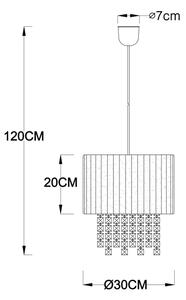 GLOBO 15098 - Závesné svietidlo PYRA 1xE27/60W/230V
