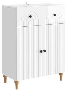 Servírovacia skriňa Biela s vysokým leskom 66 x 34,5 x 90 cm