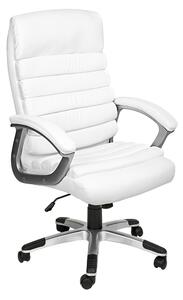Prémiová riaditeľská otočná stolička, 2 rôzne farby, biela