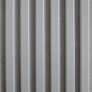 Drevený Lamelový Panel 3D do Interiéru - filc + doska betón svetlý - lamela perleťová sivá
