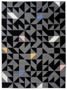 Detský koberec NOX mozaika - čierny / sivý