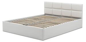 Čalúnená posteľ MONOS II bez matraca rozmer 140x200 cm Biela eko-koža