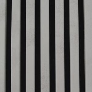 Drevený Lamelový Panel 3D do Interiéru - filc čierna - lamela betón svetlý