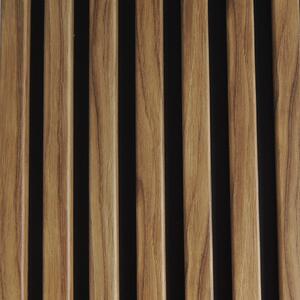 Drevený Lamelový Panel 3D do Interiéru - doska čierna - lamela dub jesenný