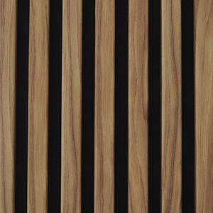 Drevený Lamelový Panel 3D do Interiéru - filc čierna - lamela dub jesenný