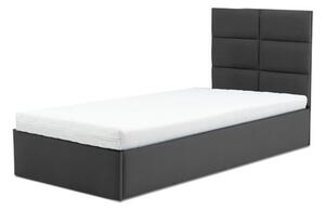 Čalúnená posteľ TORES s penovým matracom rozmer 90x200 cm Tmavosivá