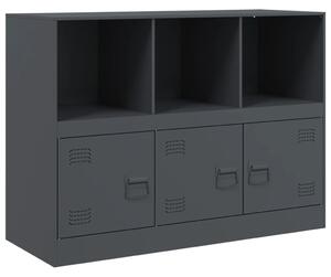 Komoda antracitová 99x39x73 cm oceľ