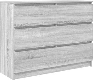 Komoda sivý dub sonoma 100x35x76 cm kompozitné drevo