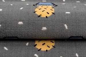 Detský koberec NOX kaktusy - oranžovo / šedý