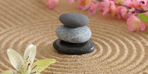 Obraz Zen kamene v piesku - 100x50