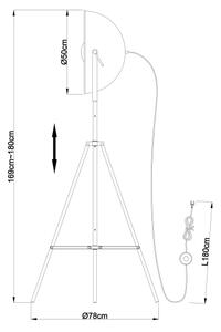 Globo 58286 - Stojacia lampa XIRENA 1xE27/60W/230V