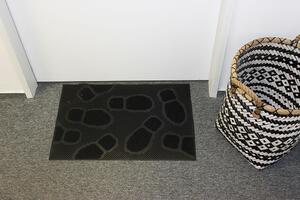Home Elements Vonkajšia vstupná rohožka Foot steps - čierna 40 x 60 cm
