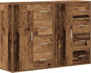 Servírovacia skriňa 2 pcs Staré drevo 60 x 31 x 84 cm