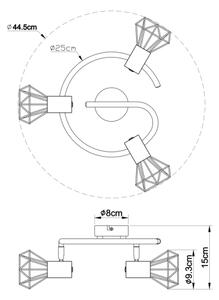 Globo 54802-3 - Bodové svietidlo XARA I 3xE14/40W/230V