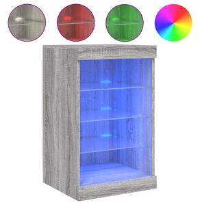 Komoda s LED svetlami sivá sonoma 41x37x67 cm