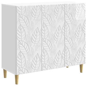 Servírovacia skriňa Biela s vysokým leskom 89 x 34,5 x 80 cm