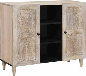 Servírovacia skriňa Bielená biela 90 x 33 x 75 cm