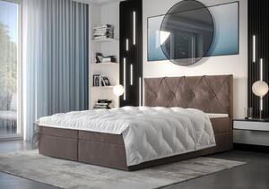 Hotelová posteľ LILIEN - 140x200, tmavo hnedá