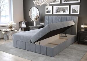 Boxspringová posteľ MADLEN - 180x200, šedá