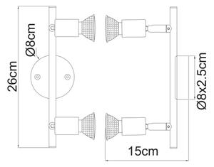 GLOBO 57381-2L - LED Bodové svietidlo OLANA 2xGU10/3W/230V