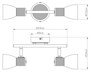 Globo 54352-2 - Bodové svietidlo GYLFI 2xE14/40W/230V