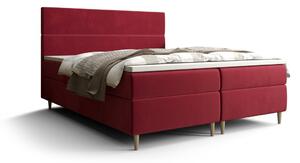 Kontinentálna manželská posteľ ANGELES - 180x200, červená
