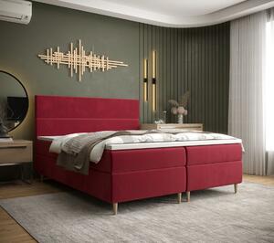 Kontinentálna manželská posteľ ANGELES - 160x200, červená
