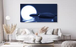 Obraz Zen kamene a spln mesiaca - 100x50