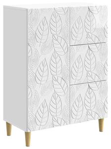 Servírovacia skriňa Biela s vysokým leskom 66 x 34,5 x 90 cm