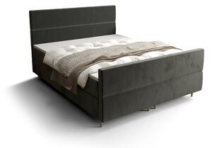 Kontinentálna manželská posteľ ANGELES PLUS - 160x200, tmavo šedá