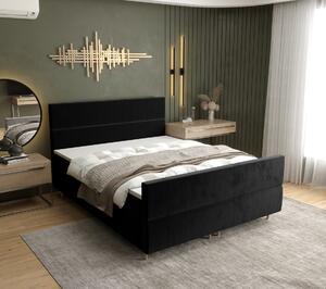 Kontinentálna manželská posteľ ANGELES PLUS - 180x200, čierna