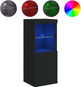 Komoda s LED svetlami čierna 41x37x100 cm