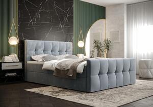 Elegantná manželská posteľ ELIONE - 140x200, modrá