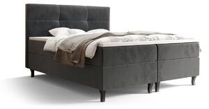 Americká posteľ s vysokým čelom DORINA - 140x200, šedá
