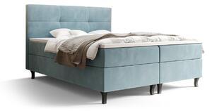 Americká posteľ s vysokým čelom DORINA - 180x200, svetlo modrá