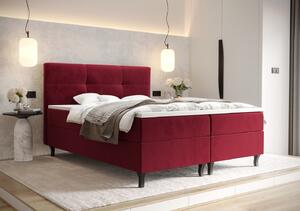 Americká posteľ s vysokým čelom DORINA - 180x200, červená