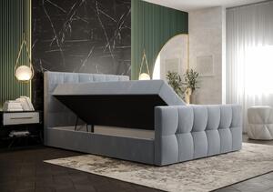 Elegantná manželská posteľ ELIONE - 140x200, modrá