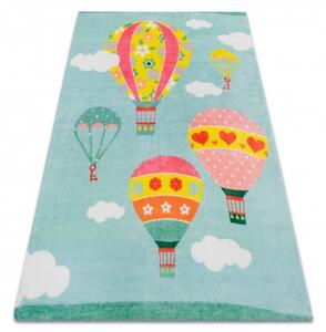 Dywany Lusczow Detský koberec HOT AIR BALLOON modrý