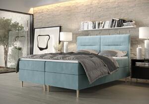 Americká manželská posteľ HENNI - 160x200, svetlo modrá
