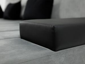 Rohová rozkladacia sedačka ZELMA - šedá / čierna, ľavý roh