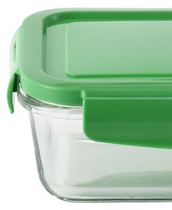 Dóza na potraviny z borosilikátového skla s viečkom United Colors of Benetton / 1860 ml / polypropylén / priehľadná / zelené viečko