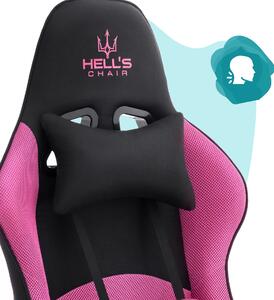 Hells chair Herná stolička pre deti Hell's Chair Rainbow KIDS Pink Black Fabric