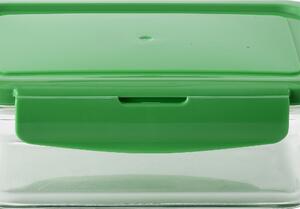 Dóza na potraviny z borosilikátového skla s viečkom United Colors of Benetton / 1860 ml / polypropylén / priehľadná / zelené viečko