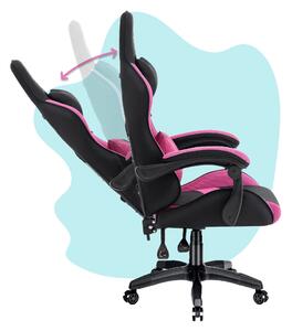Hells chair Herná stolička pre deti Hell's Chair Rainbow KIDS Pink Black Fabric