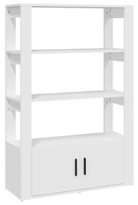 Komoda biela 80x30x119,5 cm spracované drevo