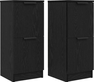 Servírovacia skriňa 2 pcs Čierny dub 30 x 30 x 70 cm
