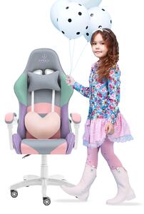 Hells Detské Herné kreslo Hell's Chair Rainbow KIDS Pink Colorful