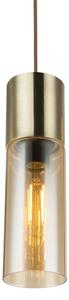 GLOBO 21000HM - Luster na lanku ANNIKA 1xE27/25W/230V pr. 10,5 cm mosadz