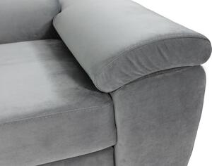 Rohová rozkladacia sedacia súprava SAN DIEGO - hnedá ekokoža / šedá