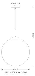 GLOBO 15853 - Luster na lanku VARUS 1xE27/40W/230V